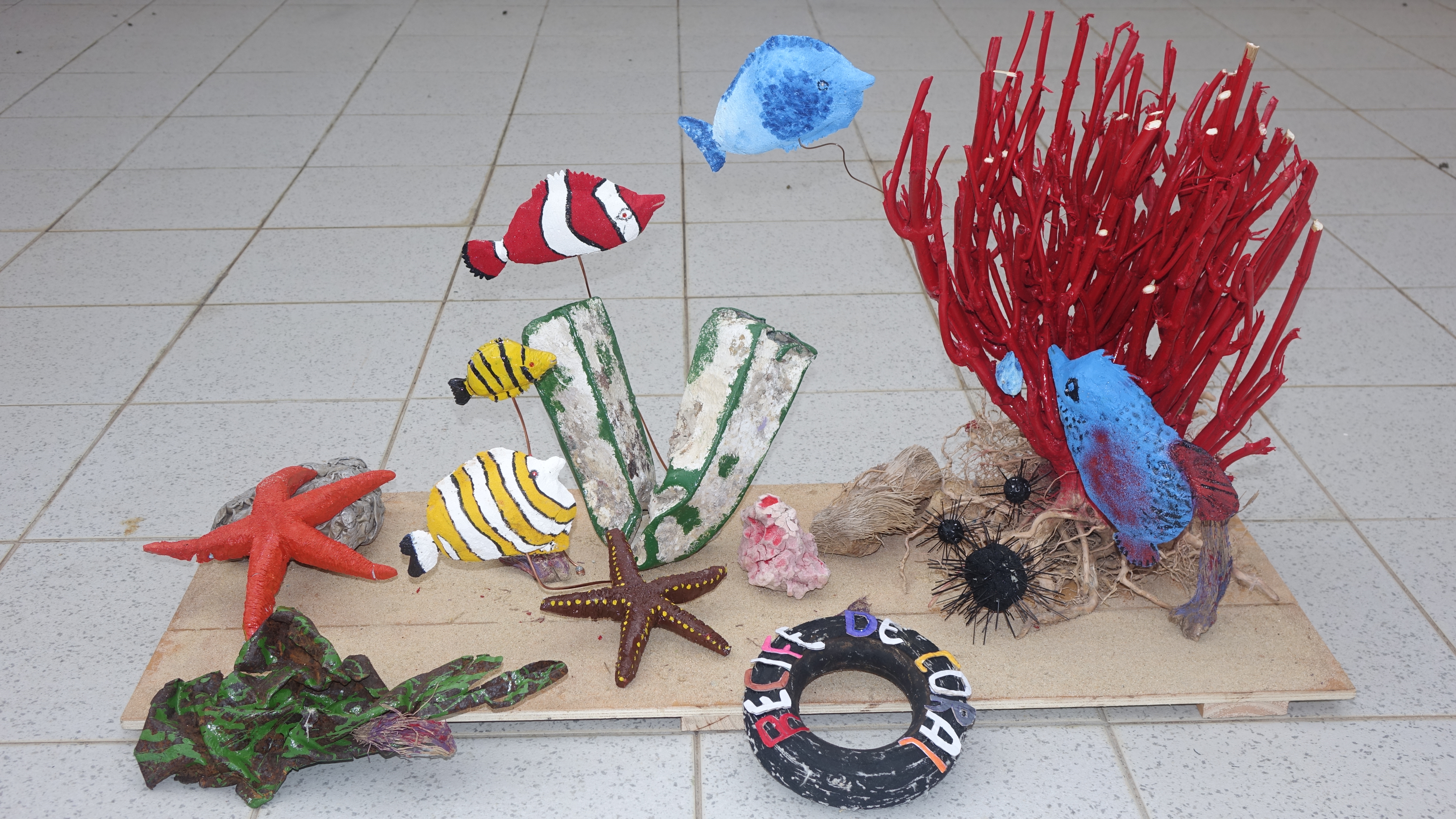 Maquete final representativa de um Recife de Coral